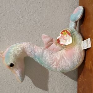1999 NEON the Seahorse TY beanie baby. Tags attached